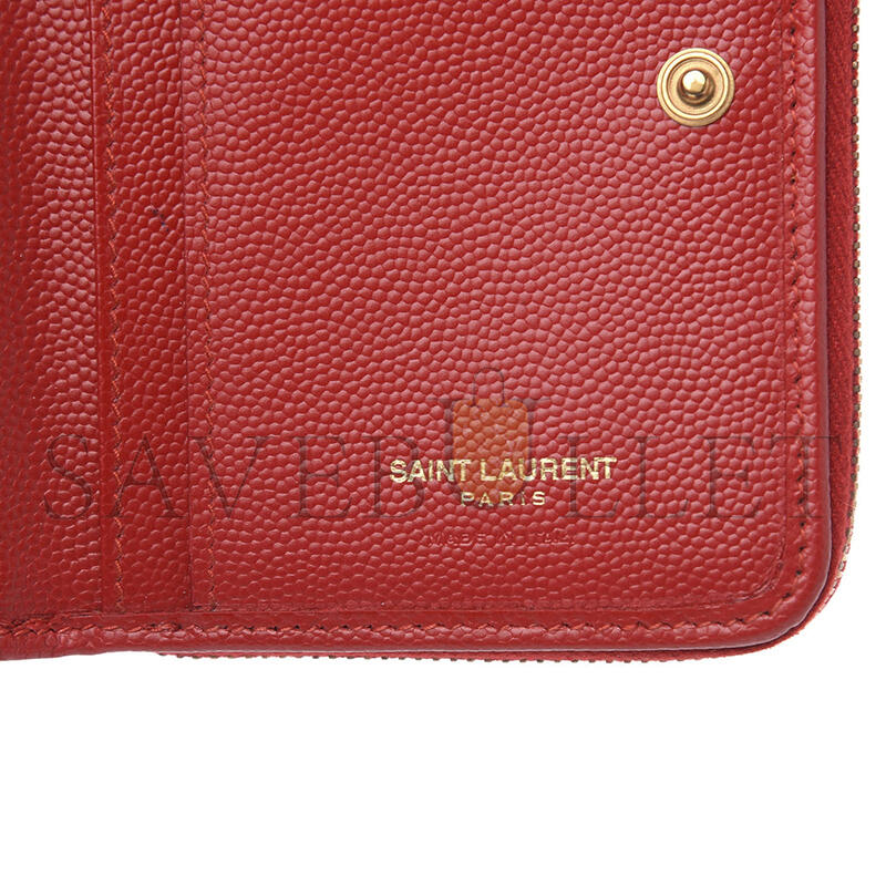 Y*L cassandre matelassÉ compact zip around wallet in grain de poudre leather 403723bow016422 (12*10*3cm)