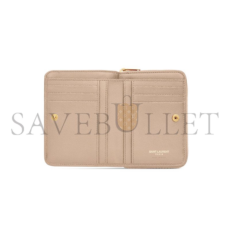 Y*L cassandre matelassÉ compact zip around wallet in grain de poudre leather 668288bow012721 (12*10*3cm)
