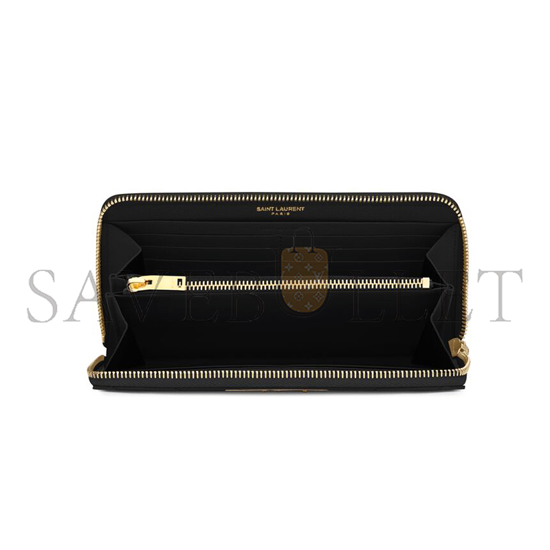 Y*L cassandre matelassÉ zip around wallet in grain de poudre leather 358094bow011000 (19*9.5*2.5cm)