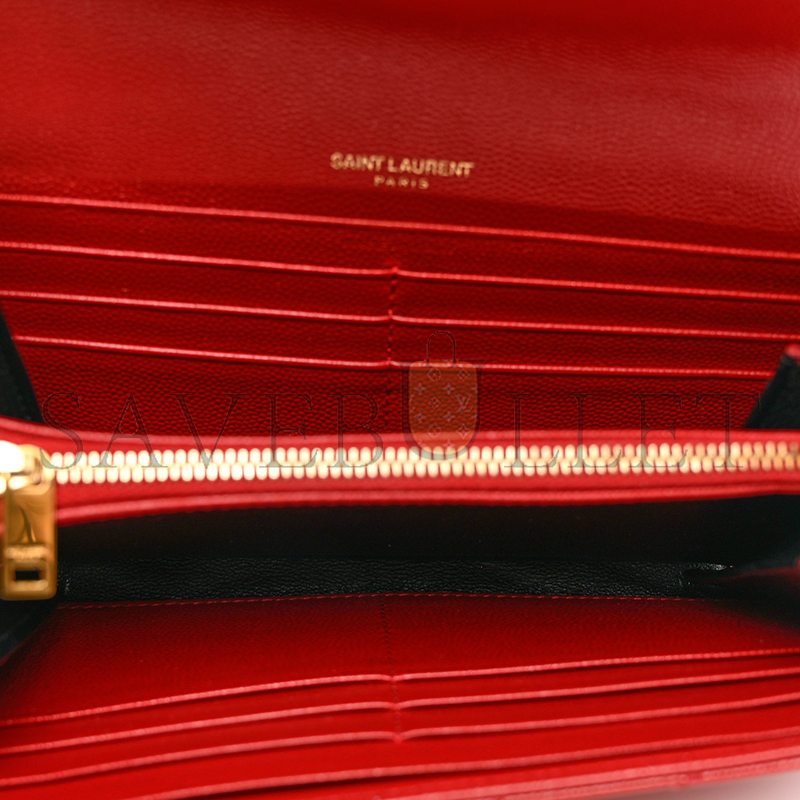 Y*L cassandre matelassÉ large flap wallet in grain de poudre leather 372264bow016805 (19*11*3cm)