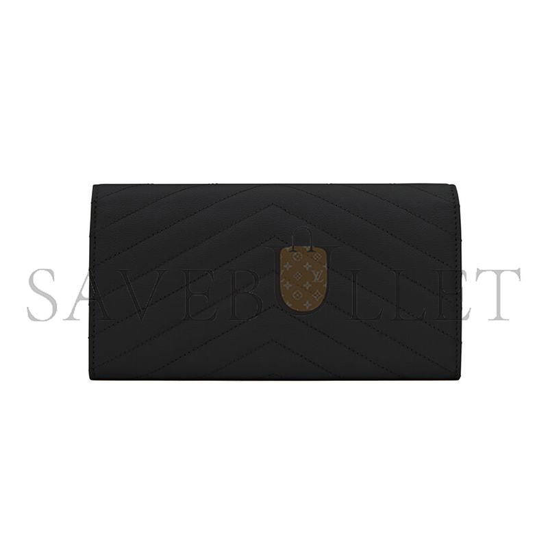 Y*L cassandre matelassÉ large flap wallet in grain de poudre leather 372264bow081000 (19*11*3cm)