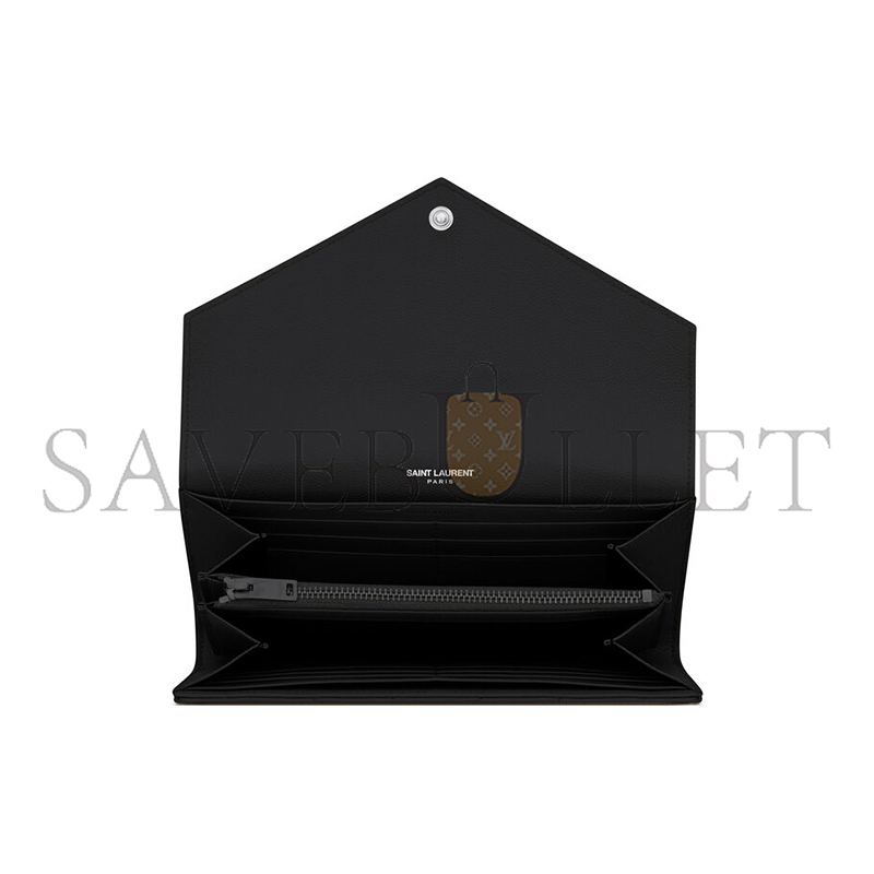 Y*L cassandre matelassÉ large flap wallet in grain de poudre leather 372264bow081000 (19*11*3cm)