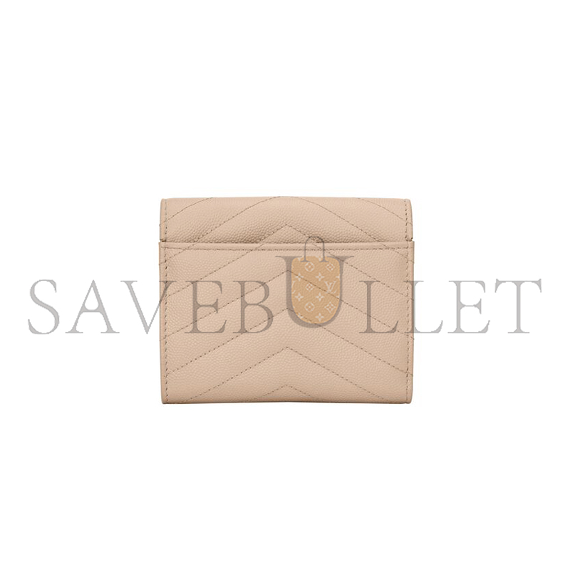Y*L cassandre matelassÉ compact tri fold wallet in grain de poudre leather 403943bow012721 (12.5*10*2.5cm)