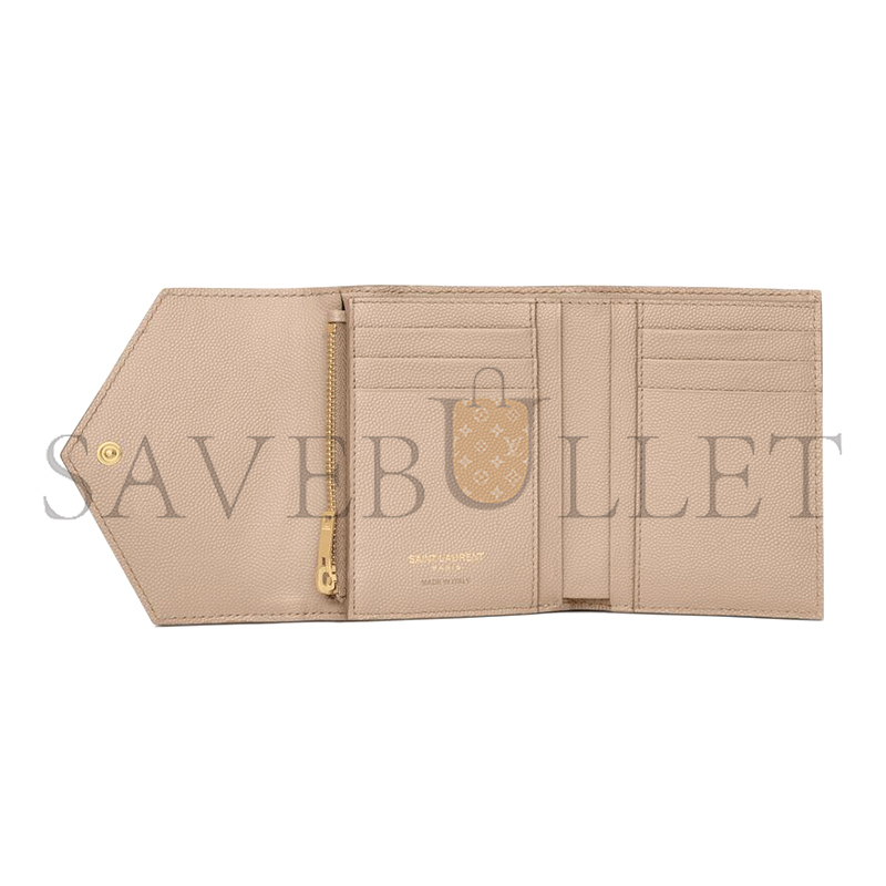 Y*L cassandre matelassÉ compact tri fold wallet in grain de poudre leather 403943bow012721 (12.5*10*2.5cm)
