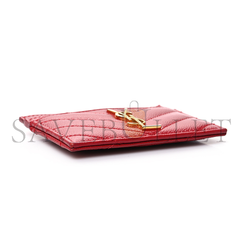 Y*L cassandre matelassÉ card case in grain de poudre leather 42329111000 (10.5*7.5*0.5cm)