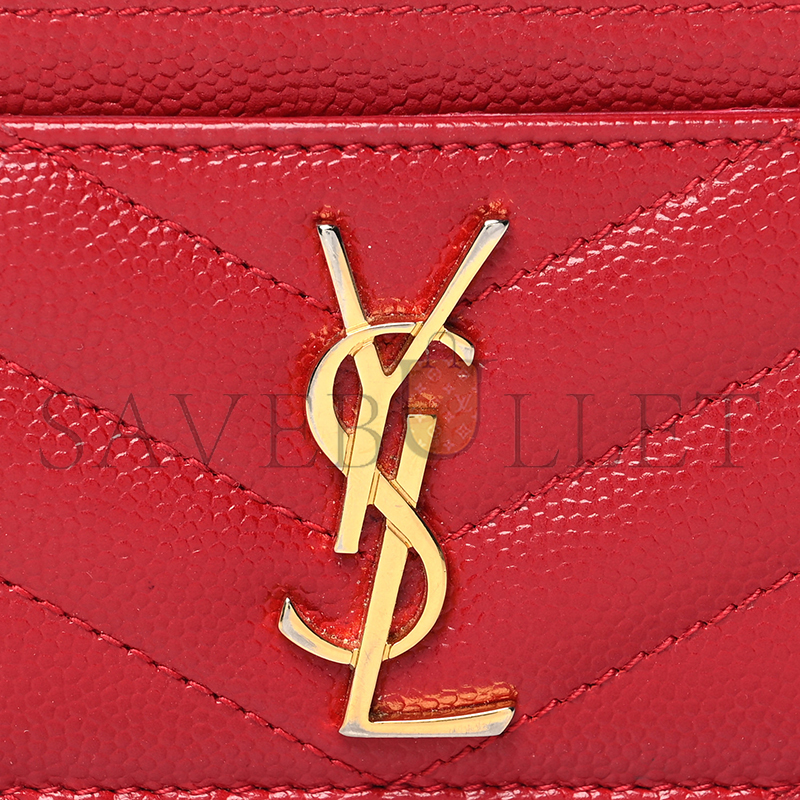 Y*L cassandre matelassÉ card case in grain de poudre leather 42329111000 (10.5*7.5*0.5cm)