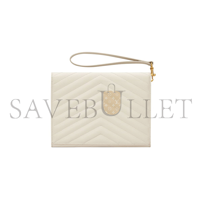 Y*L cassandre matelassÉ flap pouch in grain de poudre leather 617662bow019207 (21*16*3cm)