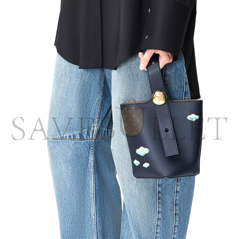 L0ew* mini pebble bucket in nappa calfskin aanbbbmx18 (16*16*19.5cm)