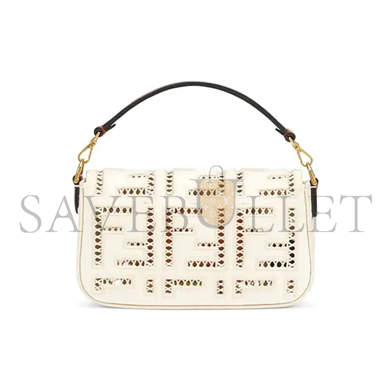 F**di baguette ff hollow embroidery mini shoulder crossbody bag 8bs017af2vf1dsv (21*10*5cm)