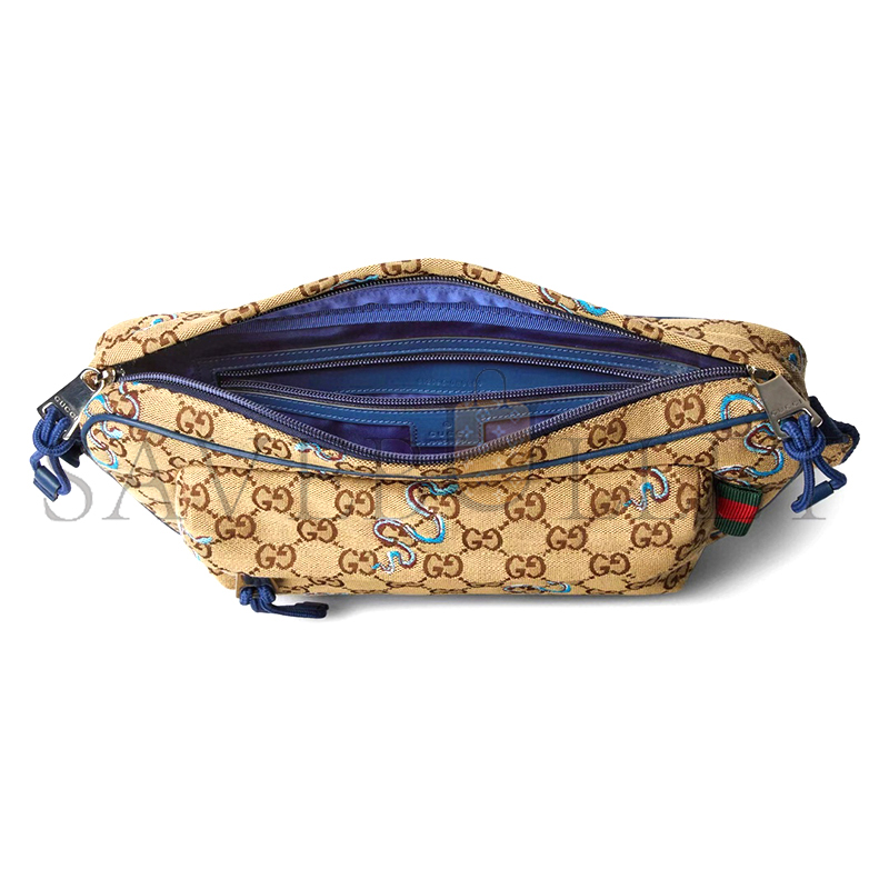 G*u*i small embroidered snake crossbody bag 802096 (34*15*10cm)