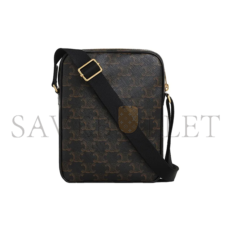 Ce**e small messenger bag in triomphe canvas and calfskin 190872bsz.38no (20.5*15.5*4.5cm)