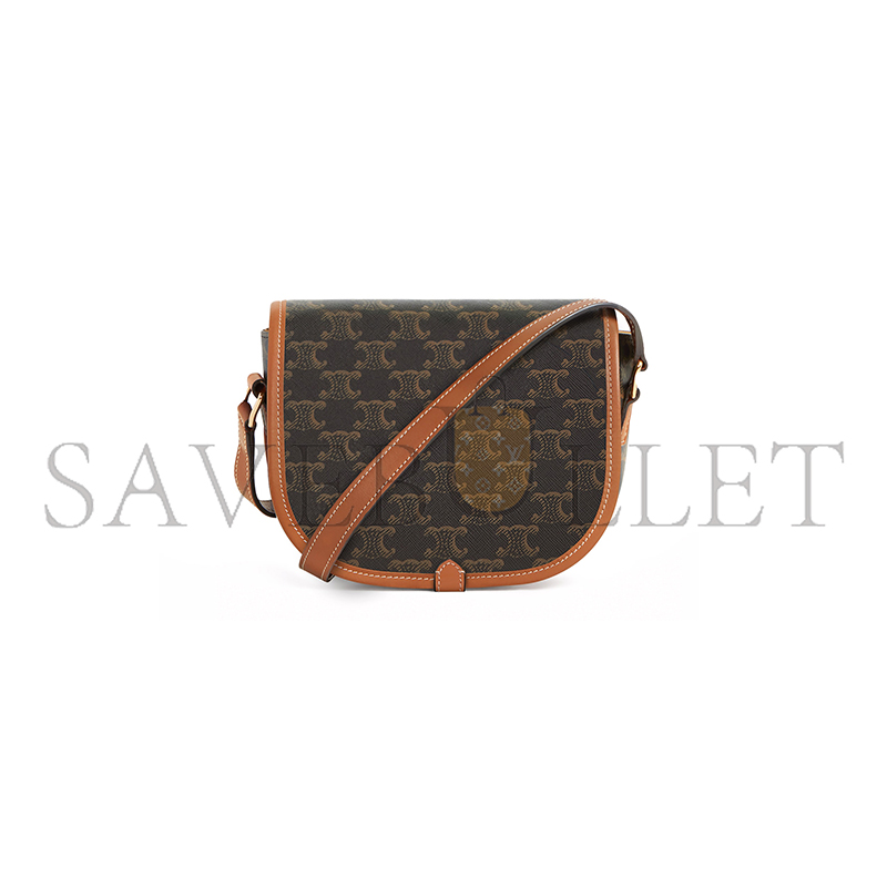 Ce**e medium folco bag in triomphe canvas and calfskin 191502bzj.04lu (18*17*6.5cm)