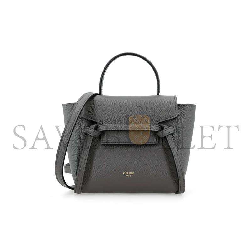 Ce**e pico belt tote in grained cowhide leather 194263zva.10dc (21*16*8cm)