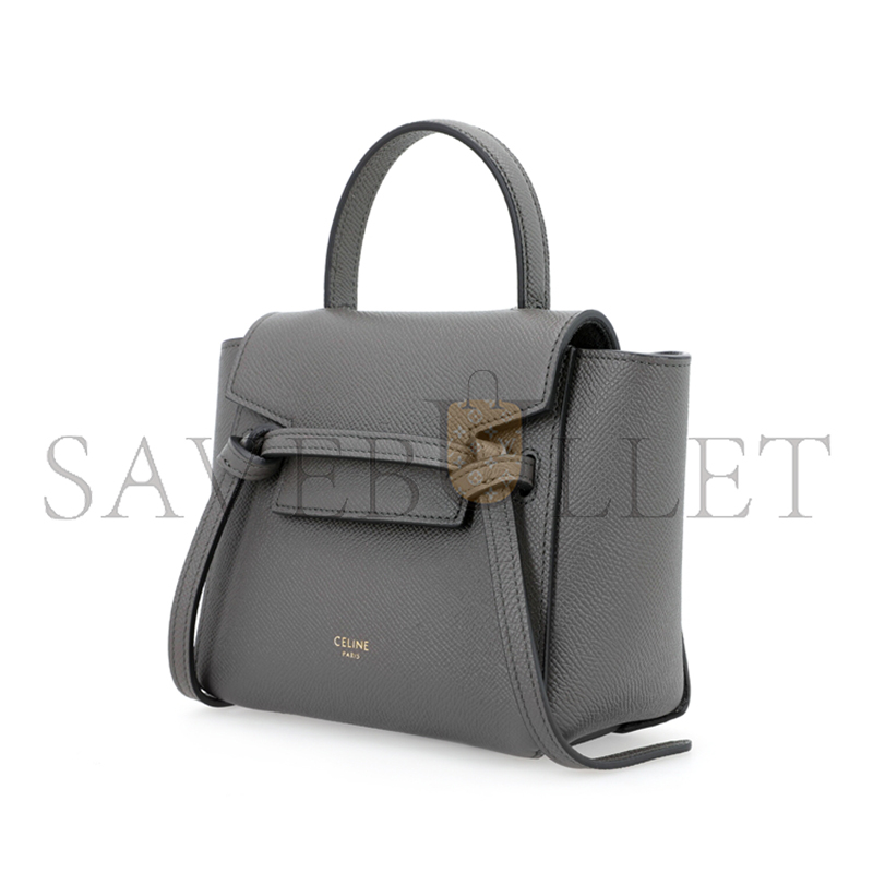 Ce**e pico belt tote in grained cowhide leather 194263zva.10dc (21*16*8cm)