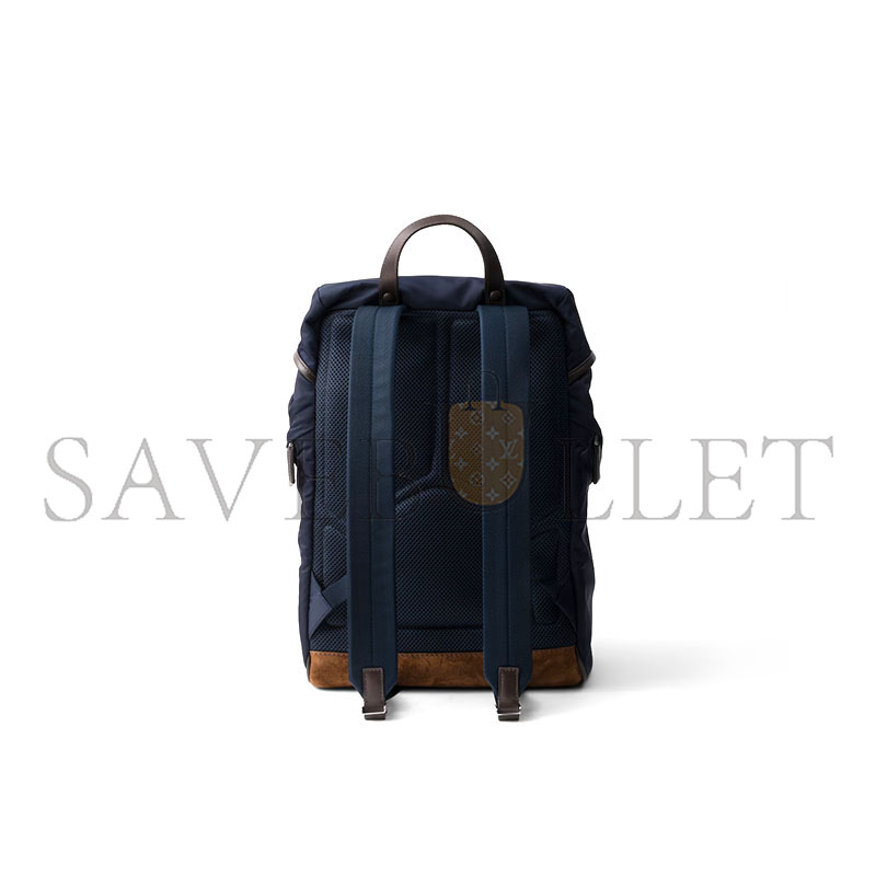 Pra*a re-nylon and leather backpack 2vz135 (45*27*17cm)