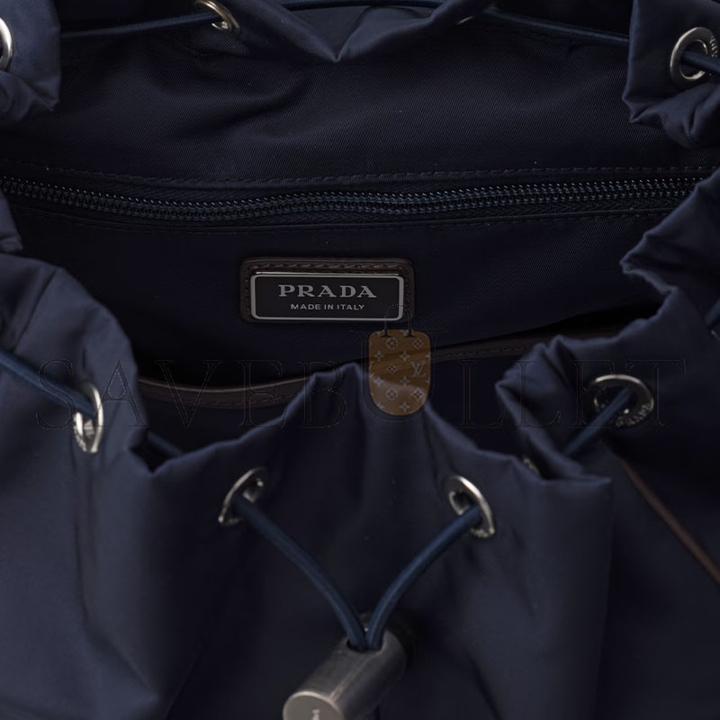 Pra*a re-nylon and leather backpack 2vz135 (45*27*17cm)