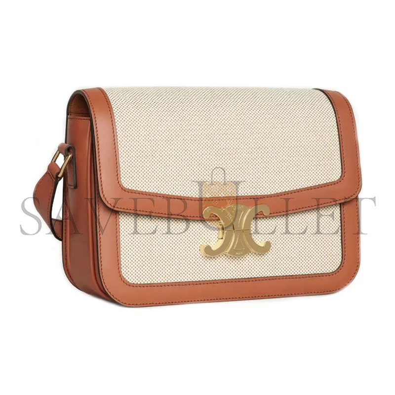 Ce**e medium teen triomphe bag in textile and calfskin191242bgi.04lv (22.5*16.5*7.5cm)