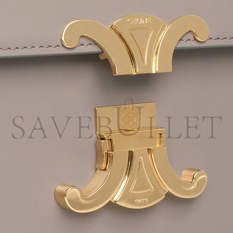 CELIN SMALL TEEN TRIOMPHE BAG IN SHINY CALFSKIN 188423BF4.10BL (18.5*14*6cm)