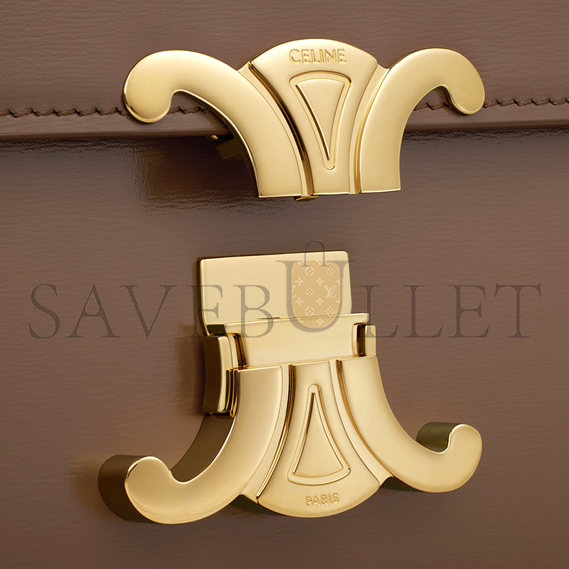 Ce**e medium classique triomphe bag in shiny calfskin 187363bf4.19bg (22.5*16.5*7.5cm)