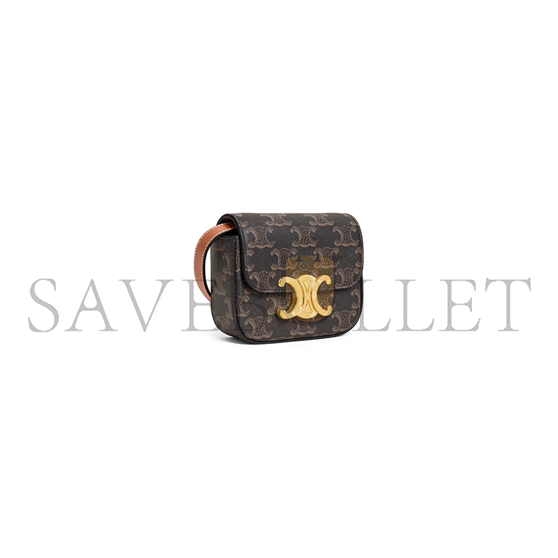 Ce**e mini claude in triomphe canvas and calfskin 10i512dqb.04lu (11*8*4cm)