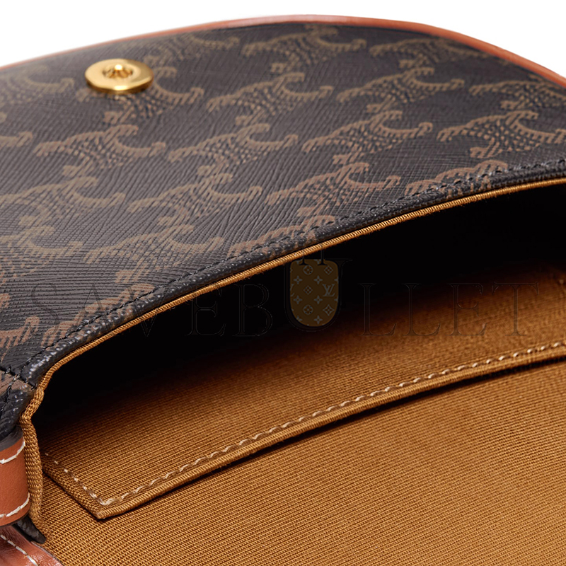 Ce**e mini besace in triomphe canvas and calfskin 196702bzj.04lu (15*11*4cm)