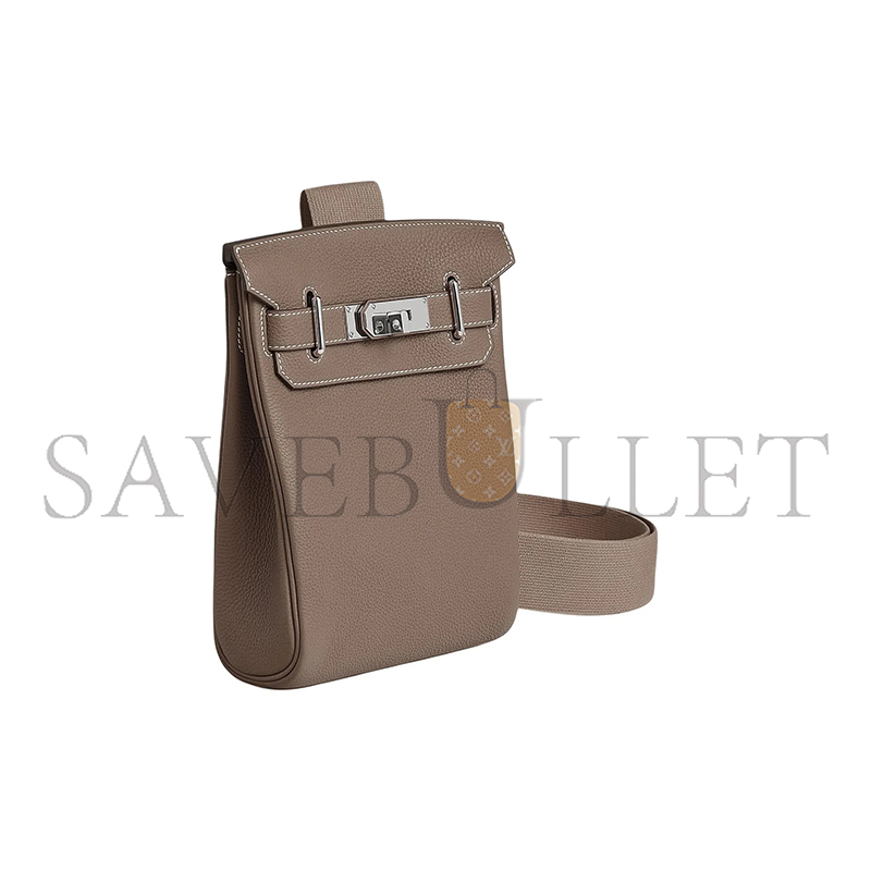 H**me5 hac a dos pm backpack togo leather silver hardware h083589ck18 (28*18*8cm)