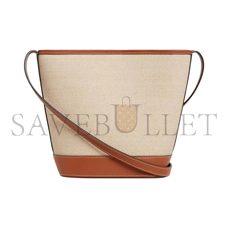 Ce**e small bucket bag in cuir triomphe canvas and cowhide 198242efl.02nt (30*22*13cm)