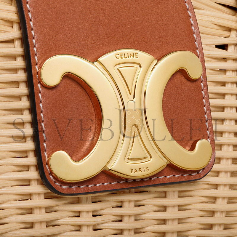 Ce**e teen couffin in wicker and natural calfskin 116572fwe.02nt (32*14*7cm)