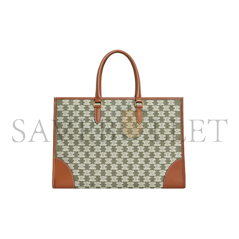 Ce**e tote in cabas canvas and calfskin 197002cs8.15kh (43*31*15cm)