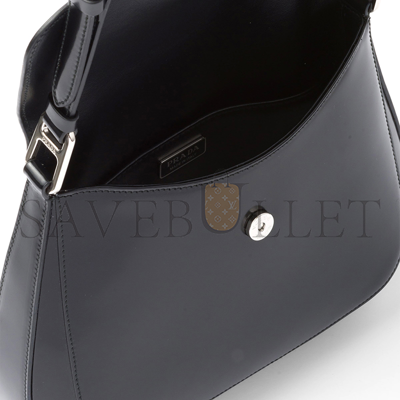 Pra*a medium cleo brushed leather shoulder bag 1bd303 (24*19*6cm)