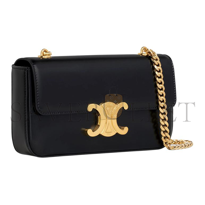 Ce**e chain shoulder bag in triomphe glossy calfskin 197993bf4.38no (20.5*10.5*4cm)