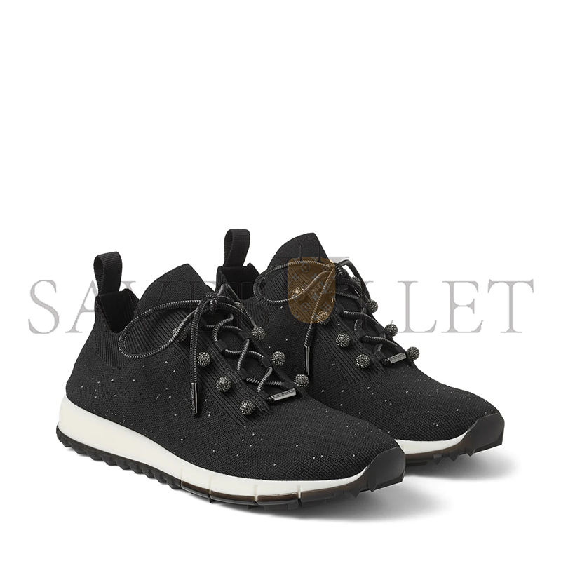Ji*y Ch* veles black sequin knit trainers velesbnv