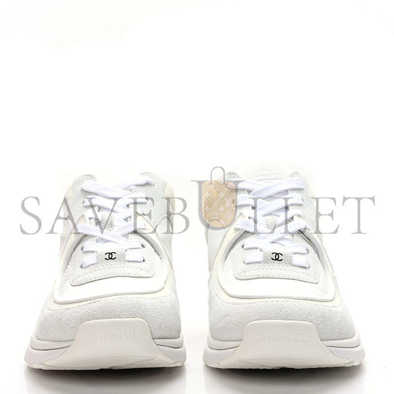 Ch*el suede calfskin fabric cc sneakers 1245759
