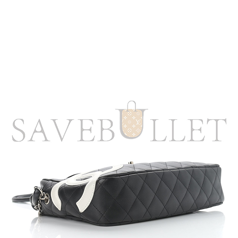 Ch*el calfskin quilted cambon camera bag black 928405 (27*16.5*6cm)