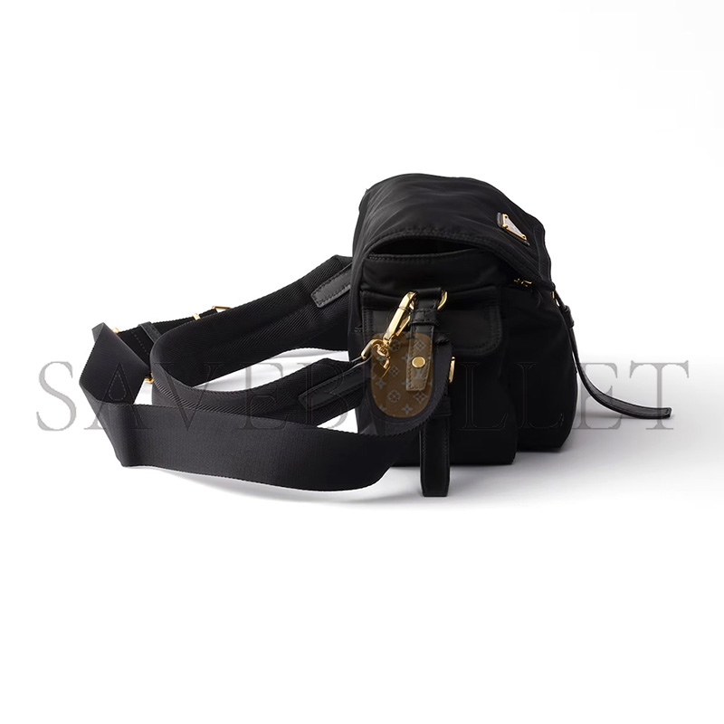 Pra*a explore medium re-nylon shoulder bag with flap 1bd394 (30*14*10cm)