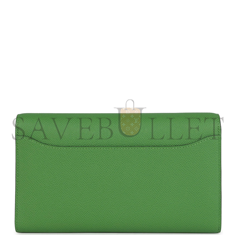 H**mes master constance wallet to go vert yucca epsom gold hardware 436571 (20*11*4cm)