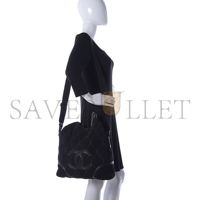 Ch**el suede quilted rodeo drive hobo black 744000 (36*33*10cm)