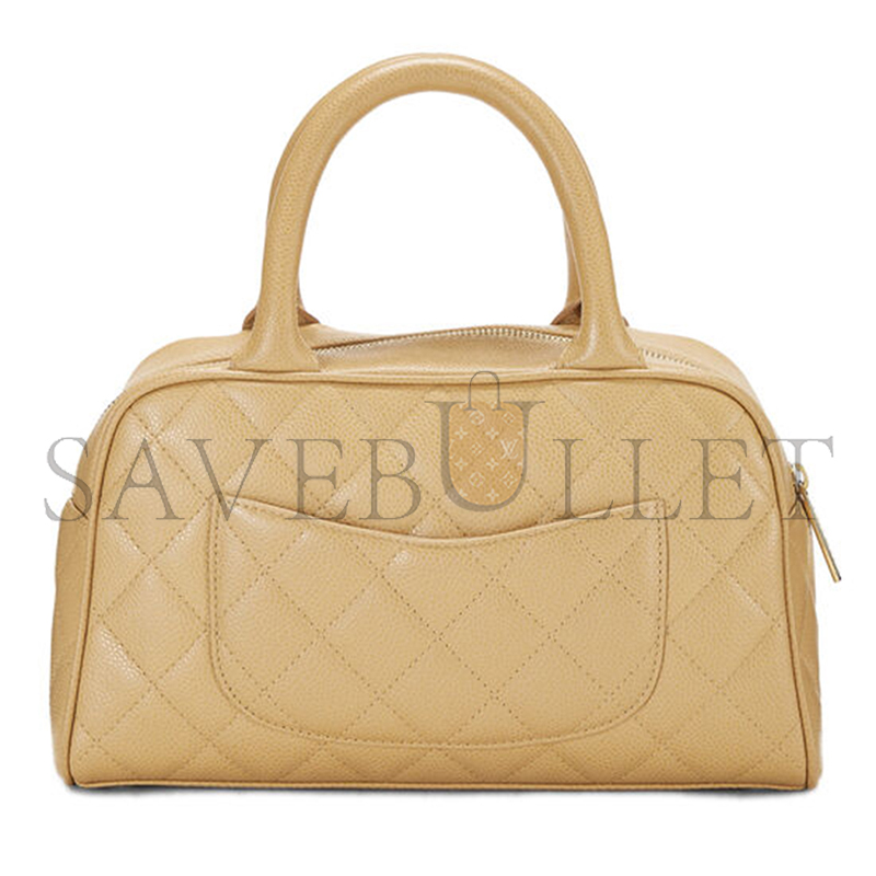 Ch**el master beige quilted caviar bowler small 71302 (25*15*7cm)