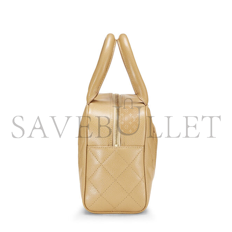 Ch**el master beige quilted caviar bowler small 71302 (25*15*7cm)