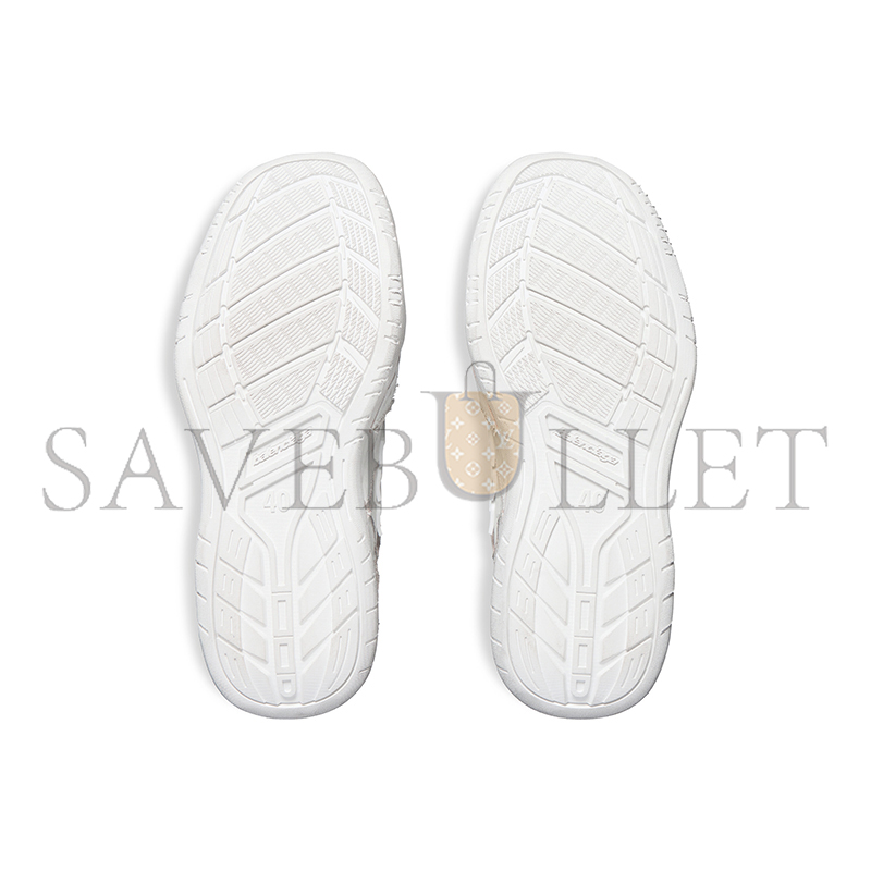 Ba1en*iaga HAMPTONS MEDIUM WORN-OUT SNEAKER IN WHITE 841763WCURS9000