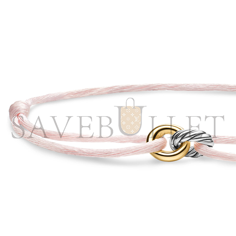 Dau1d Yvrm*n SCULPTED CABLE LINKED CORD BRACELET B18445 S4LSH