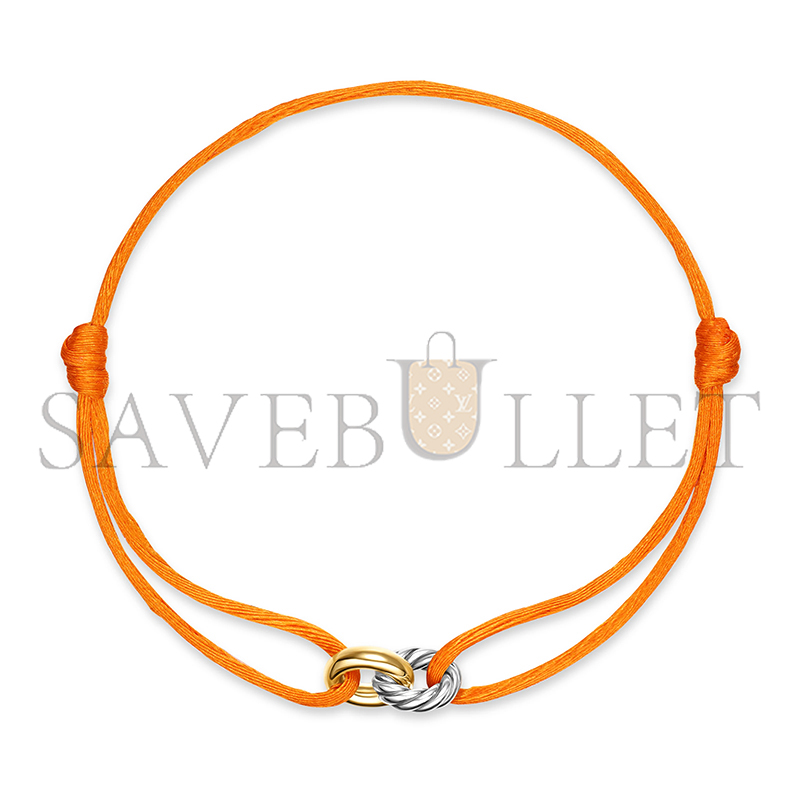 Dau1d Yvrm*n SCULPTED CABLE LINKED CORD BRACELET B18445 S4ORG