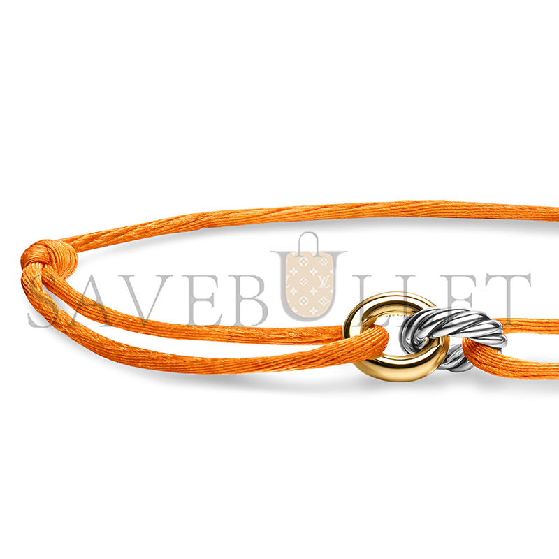 Dau1d Yvrm*n SCULPTED CABLE LINKED CORD BRACELET B18445 S4ORG