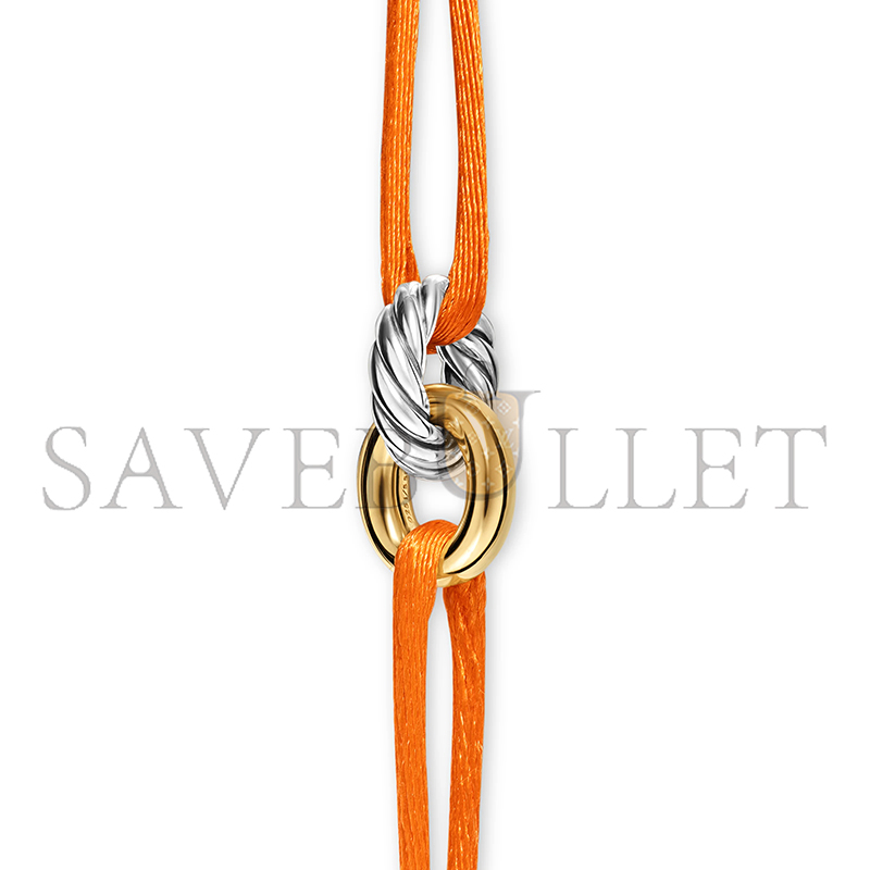 Dau1d Yvrm*n SCULPTED CABLE LINKED CORD BRACELET B18445 S4ORG