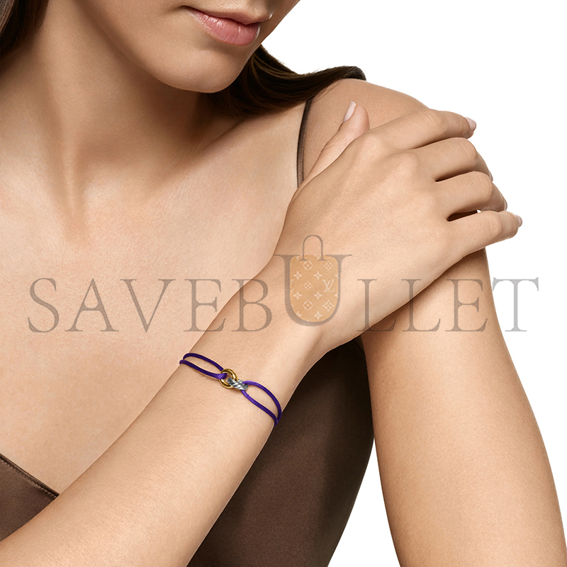 Dau1d Yvrm*n SCULPTED CABLE LINKED CORD BRACELET B18445 S4PUR