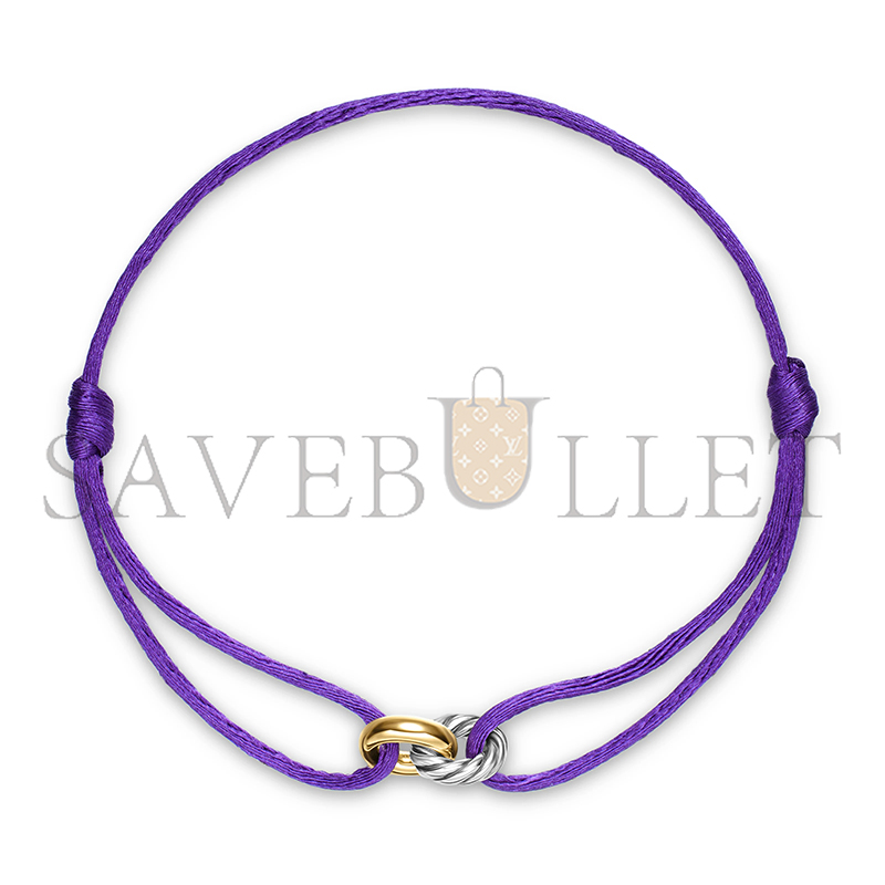 Dau1d Yvrm*n SCULPTED CABLE LINKED CORD BRACELET B18445 S4PUR