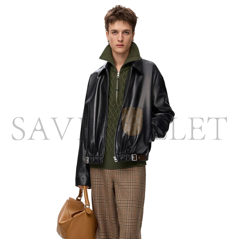 L0ew* belted jacket in nappa lambskin h526y34l93
