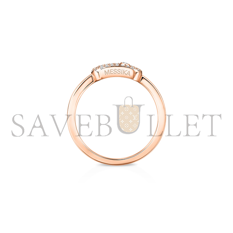 Mes1kaa move uno half pavÉ ring pink gold d1am0nd ring 04705-pg
