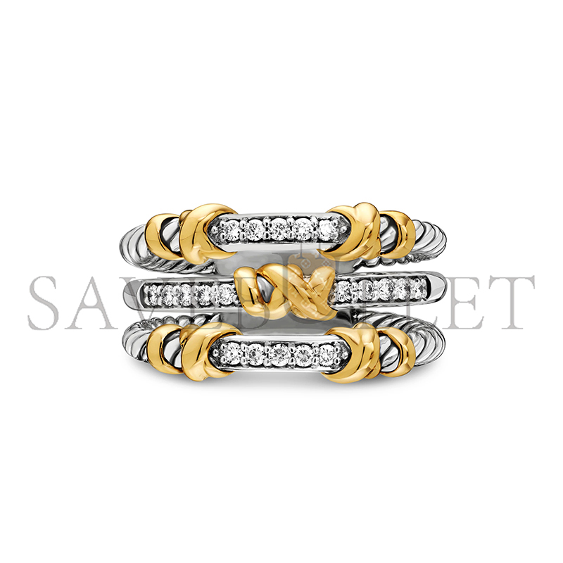 Dau1d Yvrm*n PETITE HELENA WRAP THREE ROW RING 12MM R16394DS8ADI