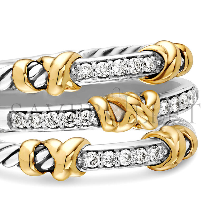 Dau1d Yvrm*n PETITE HELENA WRAP THREE ROW RING 12MM R16394DS8ADI